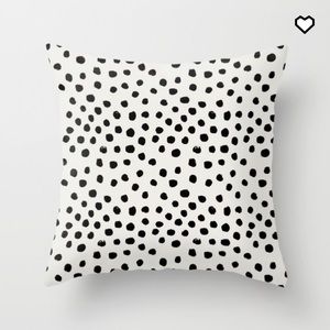 Dalmatian / Polka Dot Print Throw Pillow